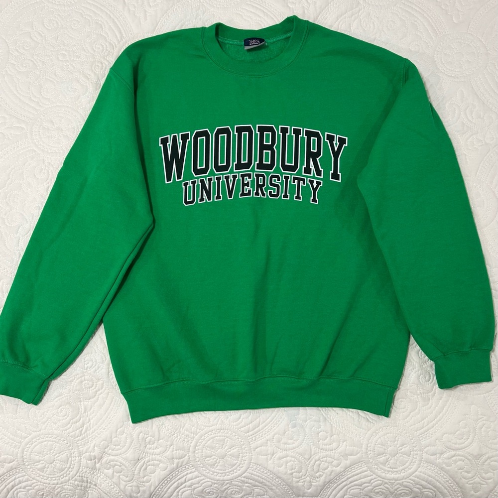 MV Sports | Woodbury University Green Crewneck Sweatshirt | Size M | Unisex